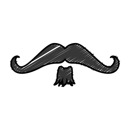 gentleman mustache isolated icon vector illustration designのイラスト素材