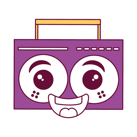 music player kawaii character vector illustration designのイラスト素材