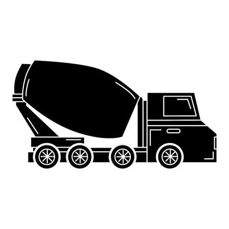concrete mixer truck icon vector illustration designのイラスト素材