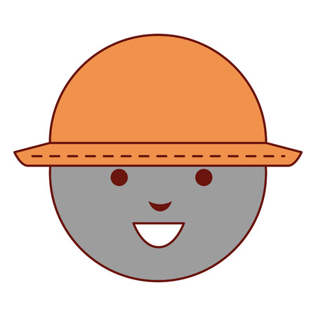 head worker with helmet vector illustration designのイラスト素材
