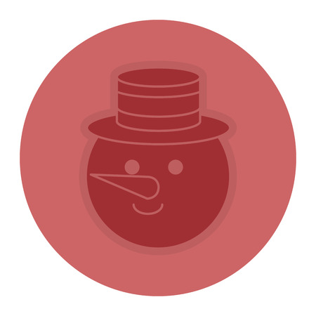 cute christmas snowman character vector illustration designのイラスト素材