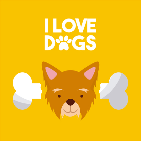 i love dog life icon vector illustration design graphicのイラスト素材