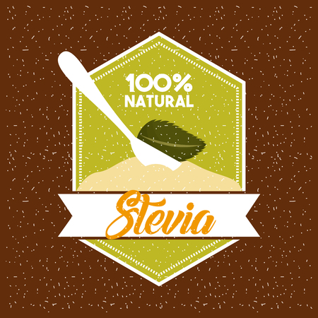 Stevia natural sweetener icon vector illustration design graphicのイラスト素材