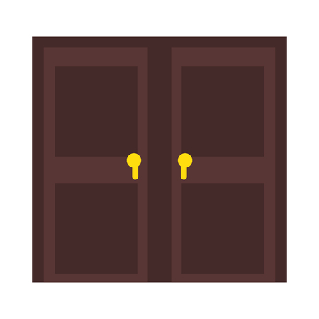 door icon over white background vector illustrationのイラスト素材