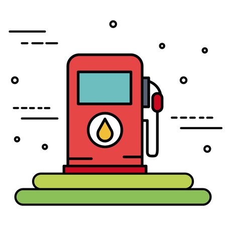 Gas pump over white background vector illustrationのイラスト素材