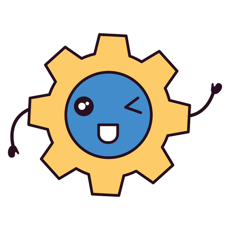 gears machinery character vector illustration designのイラスト素材