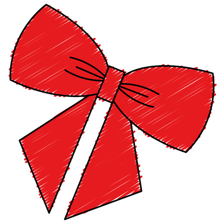 bown ribbon decorative icon vector illustration designのイラスト素材