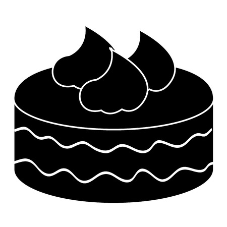 delicious cake celebration icon vector illustration designのイラスト素材