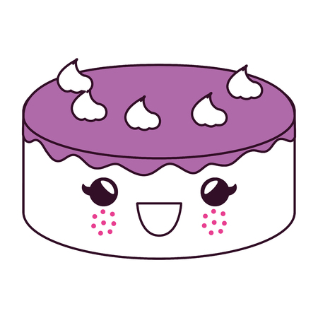 delicious cake celebration  character vector illustration designのイラスト素材