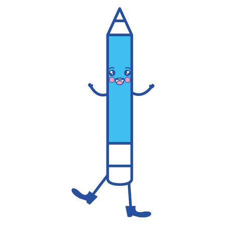 pencil write kawaii character vector illustration designのイラスト素材