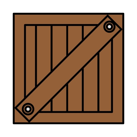 box wooden delivery service vector illustration designのイラスト素材