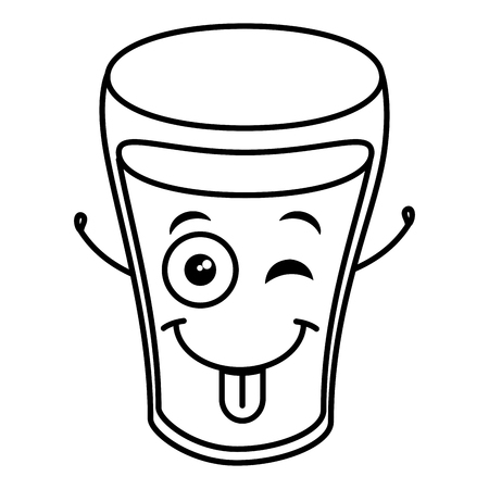 water glass   character vector illustration designのイラスト素材