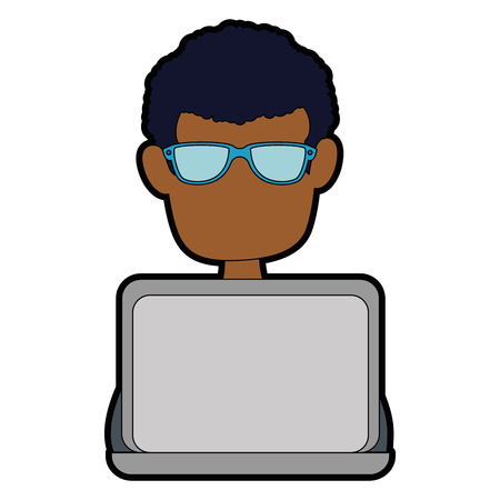 Man cartoon profileのイラスト素材