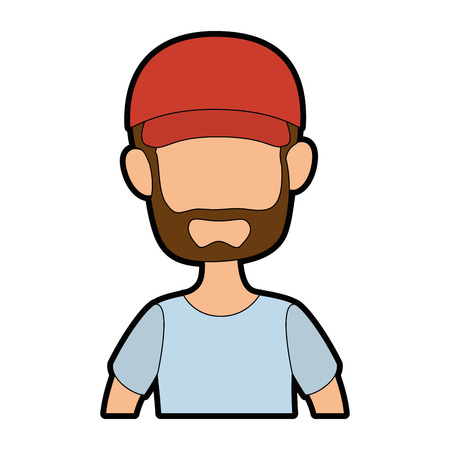 Man cartoon profileのイラスト素材