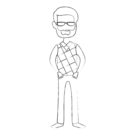 Man cartoon profileのイラスト素材