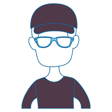 Man cartoon profileのイラスト素材