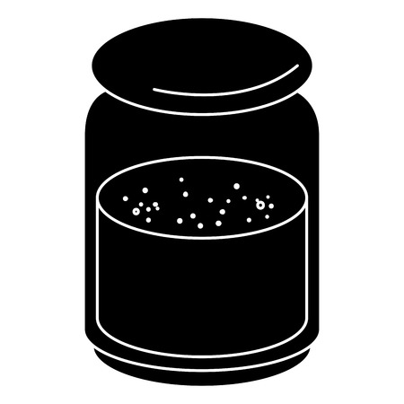 mason jar with ingredient kitchen vector illustration designのイラスト素材