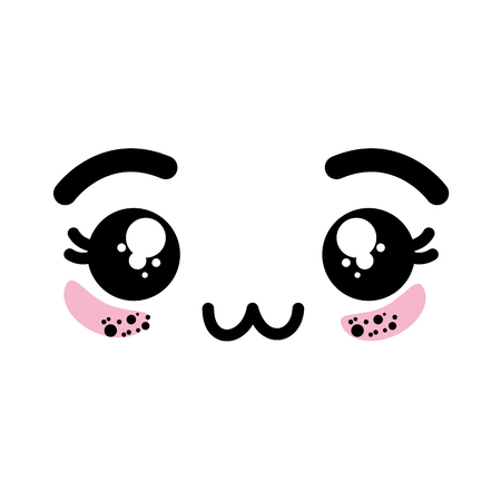 isolated cute face icon vector illustration graphic designのイラスト素材
