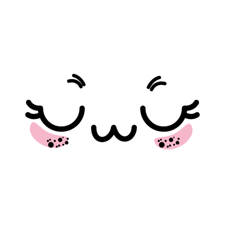 isolated cute face icon vector illustration graphic designのイラスト素材