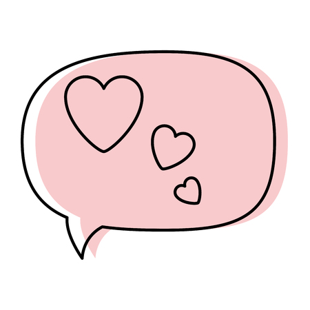 thinking love speech bubble icon vector illustration graphic designのイラスト素材