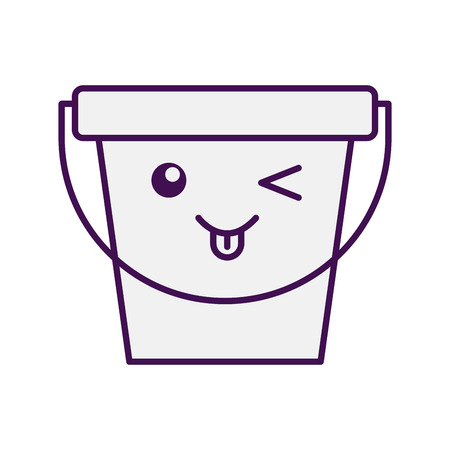 laundry bucket character vector illustration designのイラスト素材