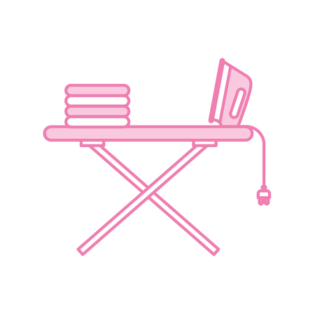 ironing board with iron vector illustration designのイラスト素材