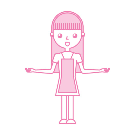 housewife avatar character icon vector illustration designのイラスト素材