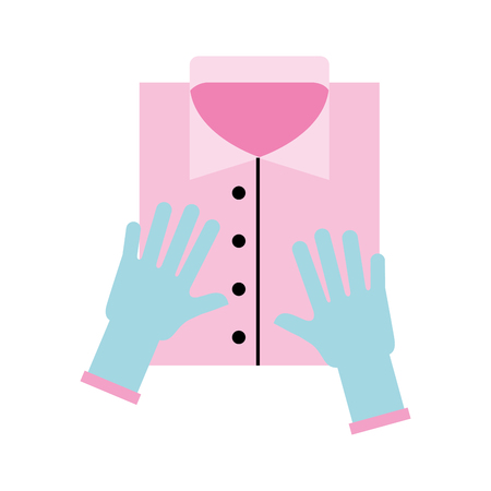Laundry garments with gloves vector illustration designのイラスト素材