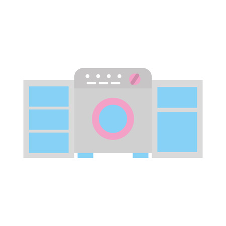 wash machine isolated icon vector illustration designのイラスト素材