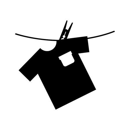 Laundry garments hanging icon vector illustration designのイラスト素材