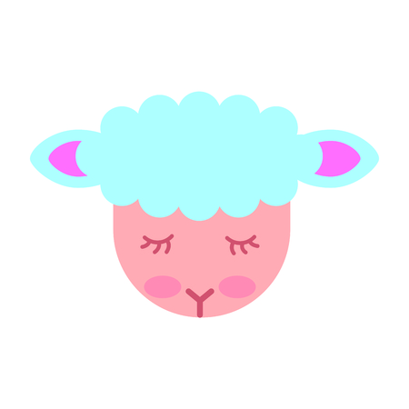 Cute lamb character icon vector illustration designのイラスト素材