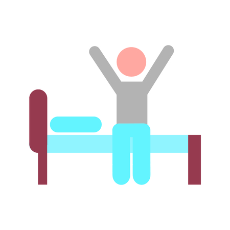 Avatar of a person waking up vector illustration designのイラスト素材