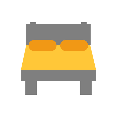 bed silhouette isolated icon vector illustration designのイラスト素材