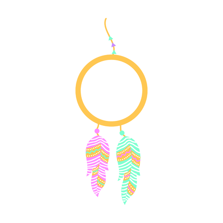 Boho style dream catcher vector illustration designのイラスト素材