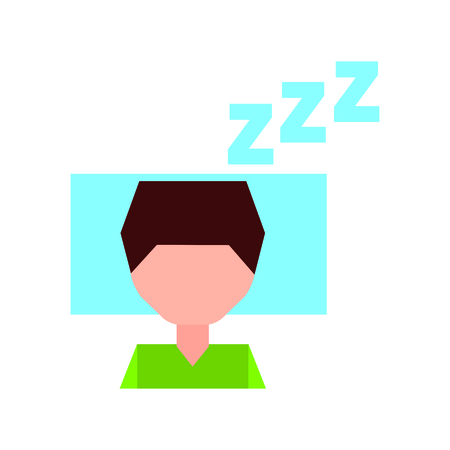 Sleeping man avatar icon vector illustration designのイラスト素材
