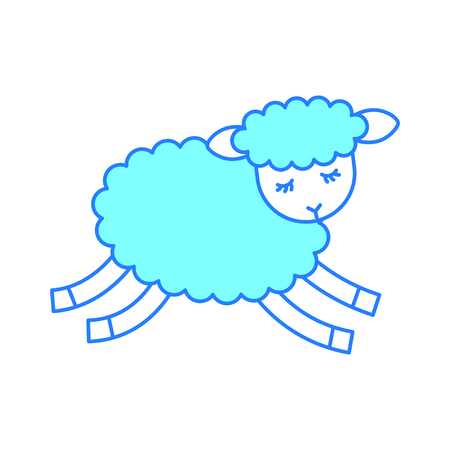 Cute lamb character icon vector illustration designのイラスト素材