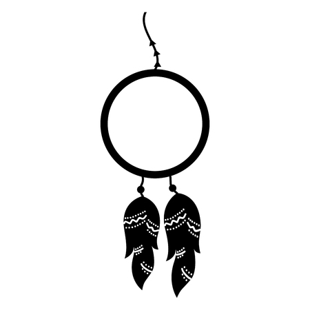 Boho style dream catcher vector illustration designのイラスト素材