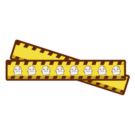 tape measure with ghost vector illustration designのイラスト素材