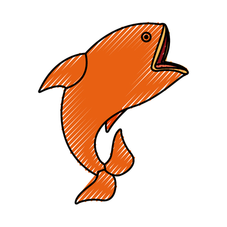 sea fish isolated icon vector illustration designのイラスト素材