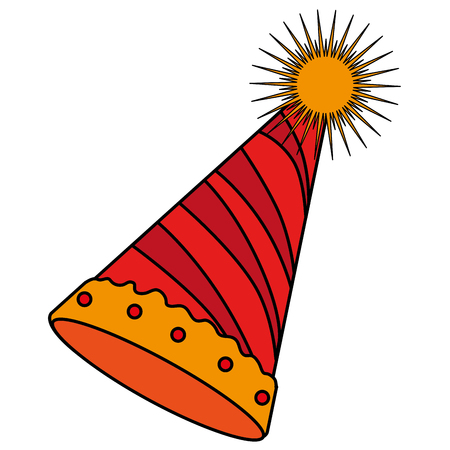 party hat isolated icon vector illustration designのイラスト素材