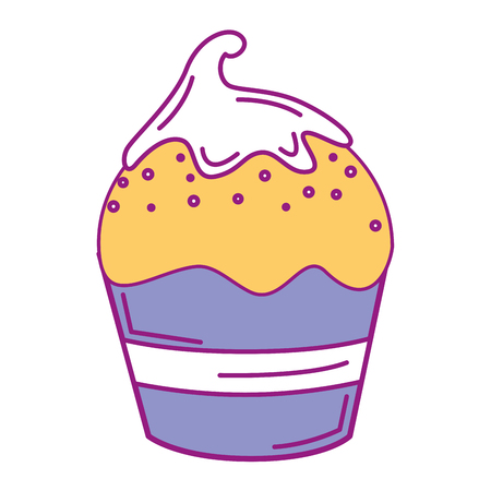 delicious cupcake isolated icon vector illustration designのイラスト素材