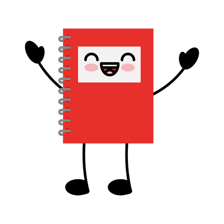 notebook school character vector illustration designのイラスト素材