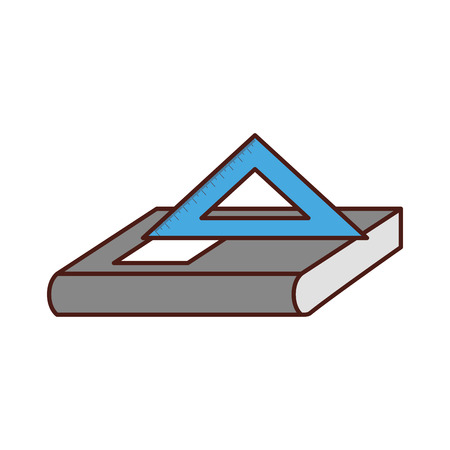 text book with rule vector illustration designのイラスト素材