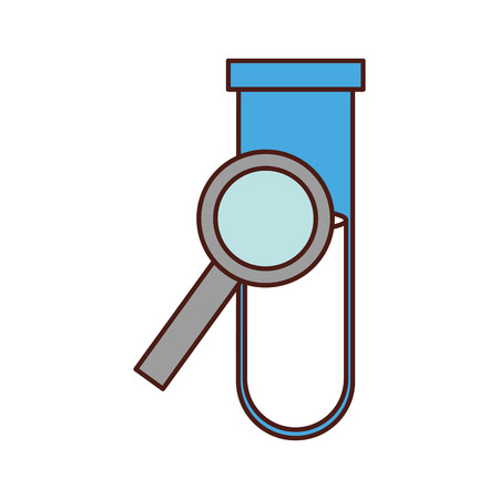 magnifying glass with tube test vector illustration designのイラスト素材