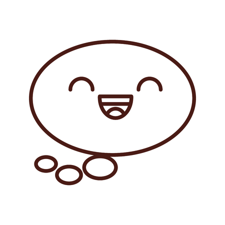 speech bubble character vector illustration designのイラスト素材