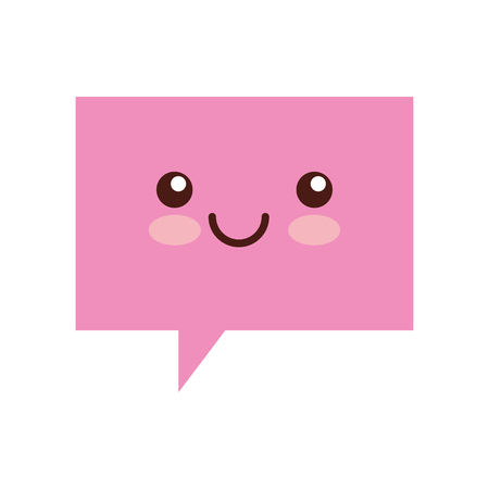 speech bubble character vector illustration designのイラスト素材