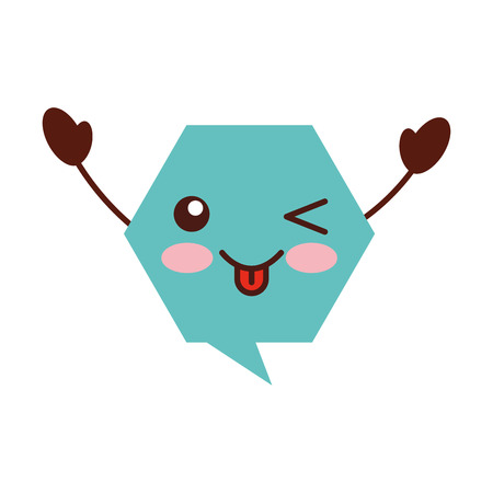 speech bubble character vector illustration designのイラスト素材