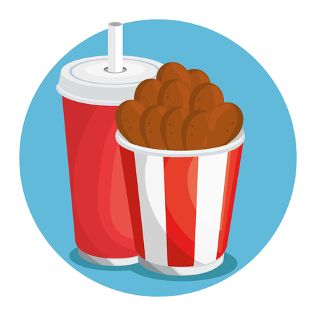 colorful fast food vector illustration graphic designのイラスト素材