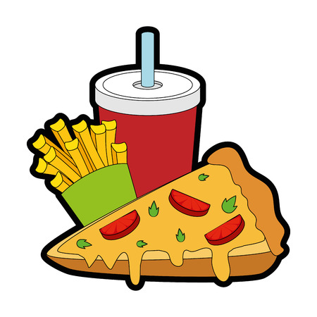 pizza icon image over white background graphicのイラスト素材