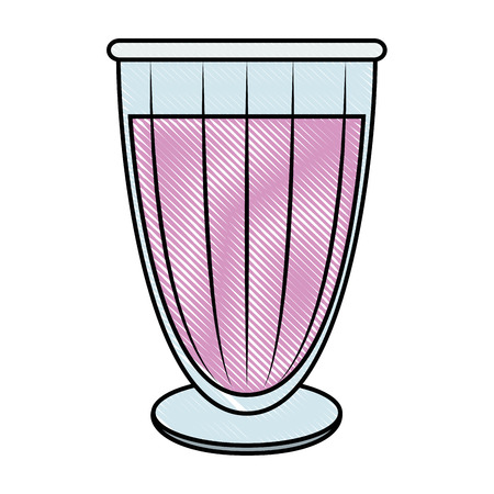 milk glass icon over white background vector illustrationのイラスト素材